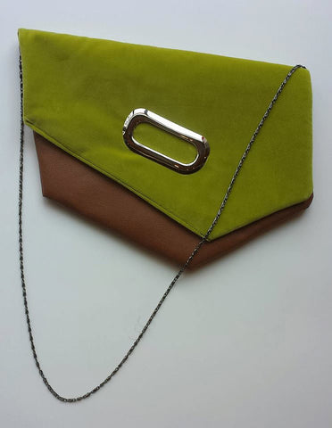 Green and Brown Clutch